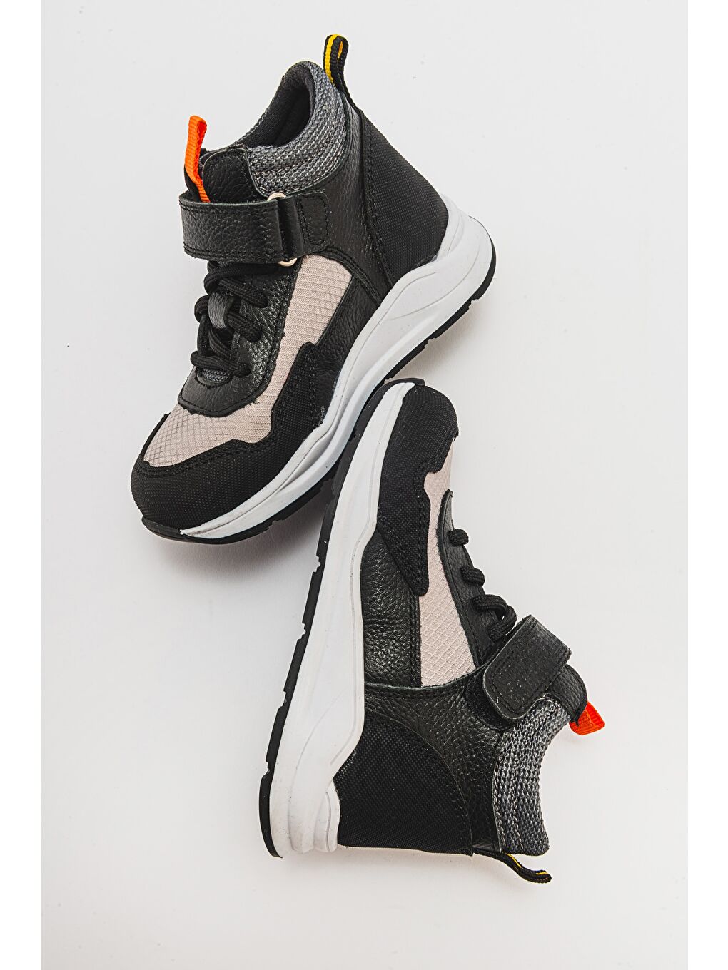 Erkek Çocuk Siyah Hakiki Deri Suya Dayanıklı Anatomik Günlük Bot-3