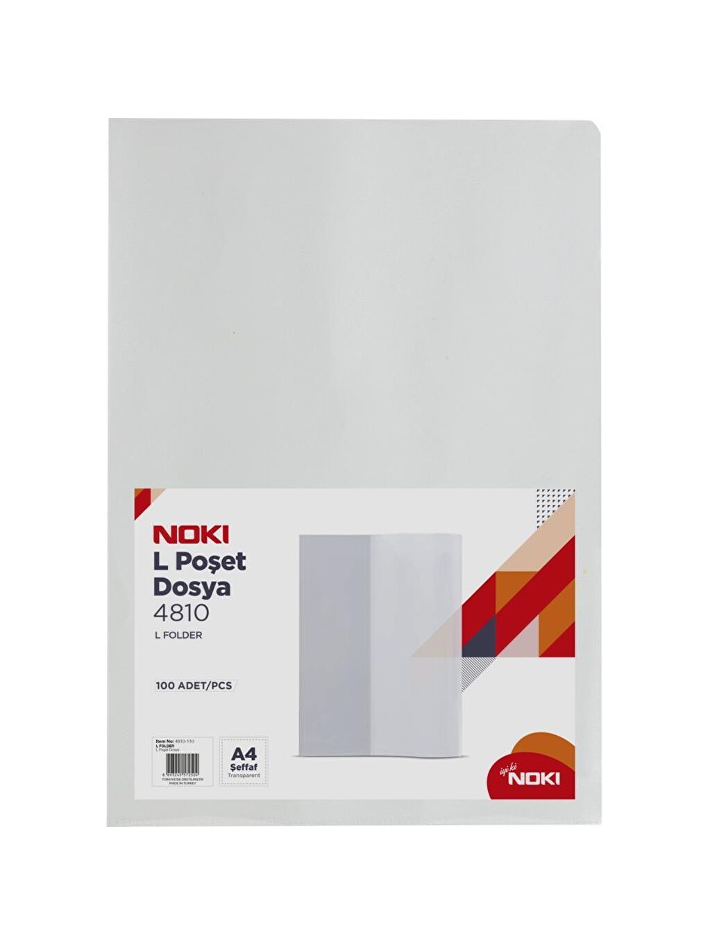A4 L Poşet Dosya Şeffaf 100 Lü 4810-110