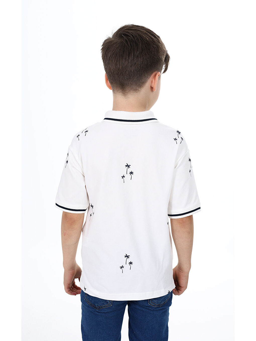 Ekru Erkek Çocuk Baskılı Tişört-2