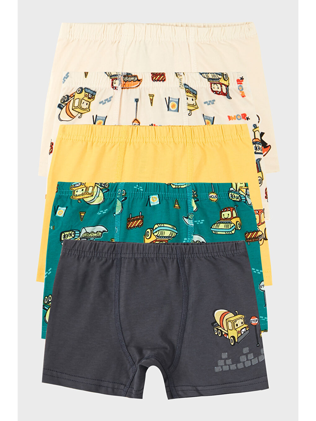 Karışık Desenli Streç Pamuklu 5 li Paket Boxer 6651012KEPCE