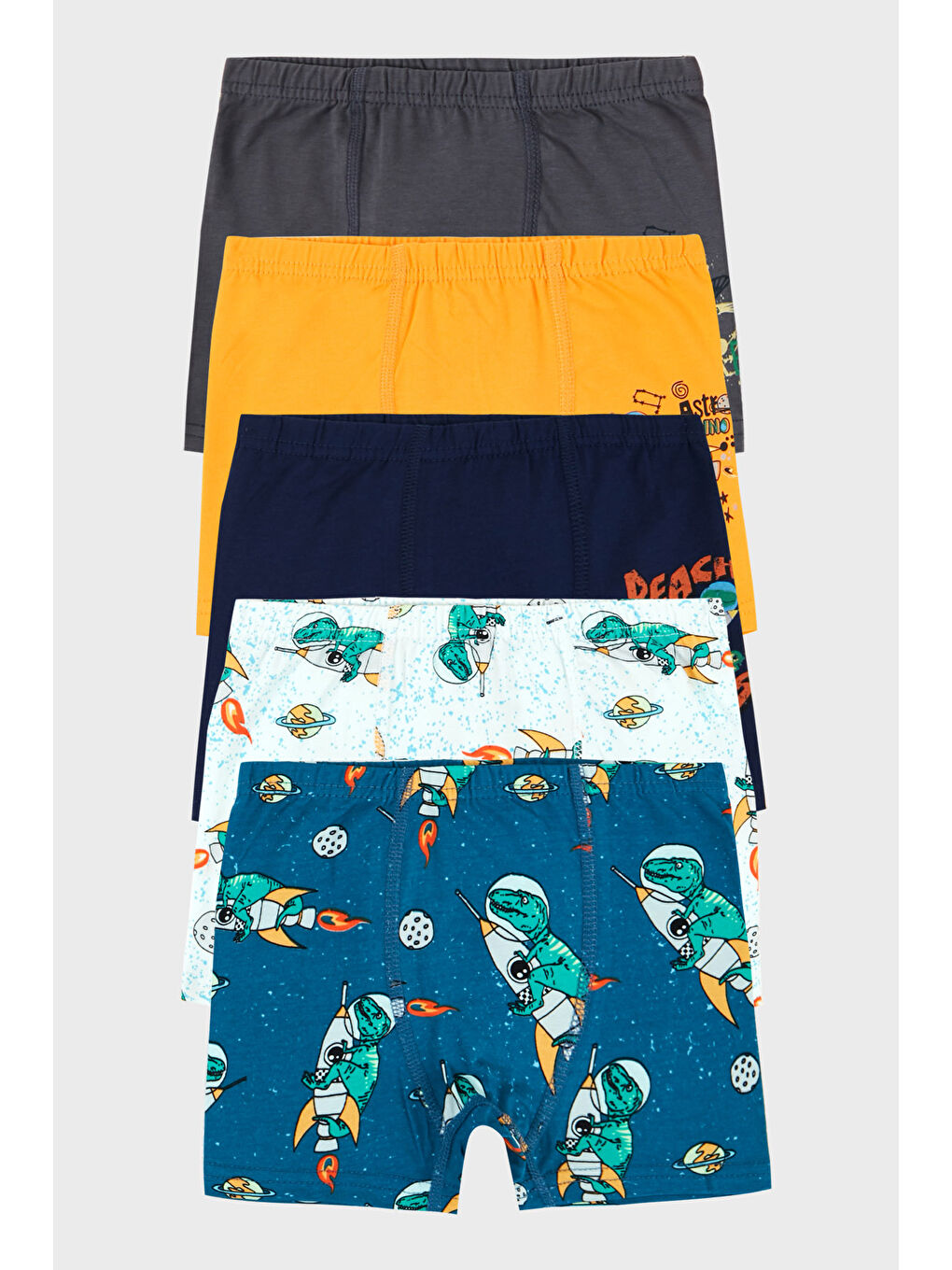 Karışık Desenli Streç Pamuklu 5 li Paket Boxer 6651013SPACE