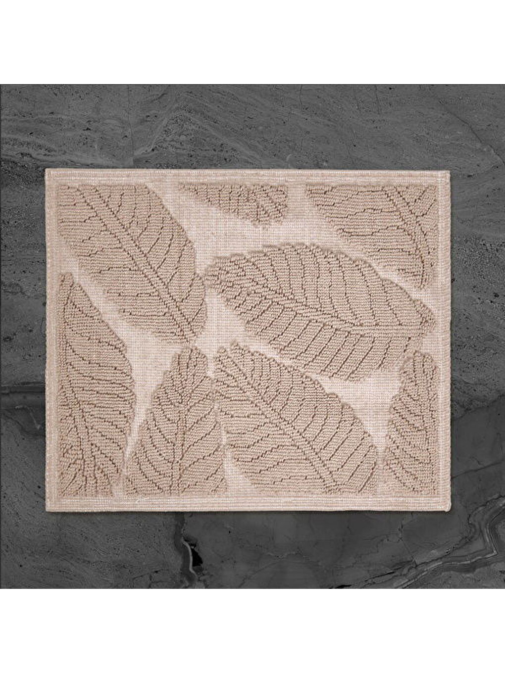 Soft Big Barg 2'li Banyo Paspası - Bej - 60x100 cm + 50x60 cm-2