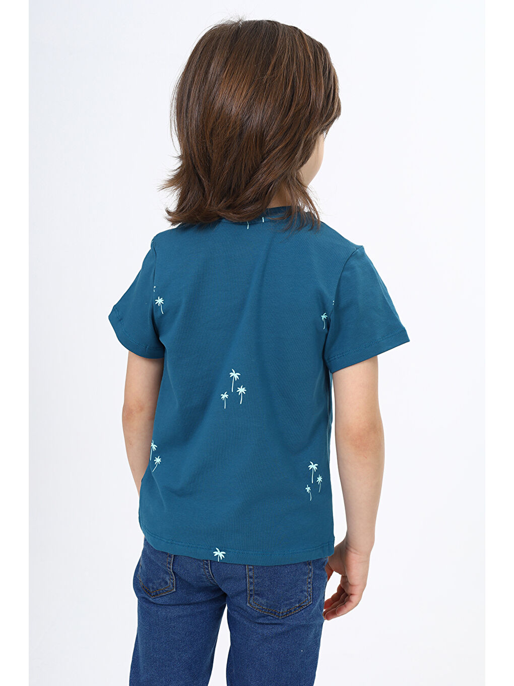 Petrol Erkek Çocuk Baskılı Tişört-2
