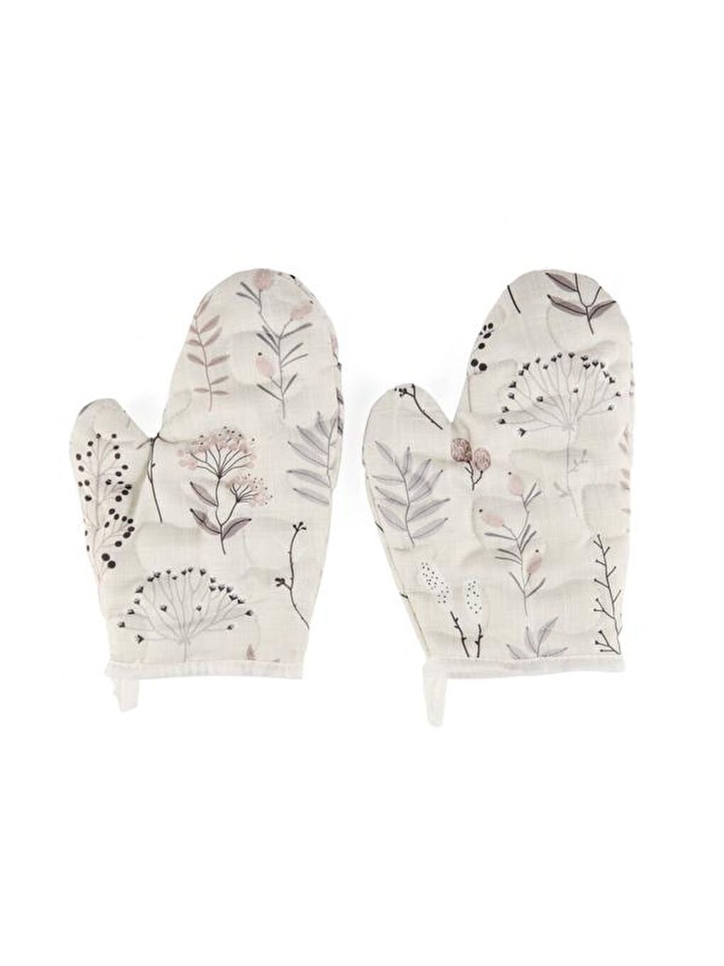 Soft Maria 2'li Fırın Eldiven Seti - Gri - 26x18 cm