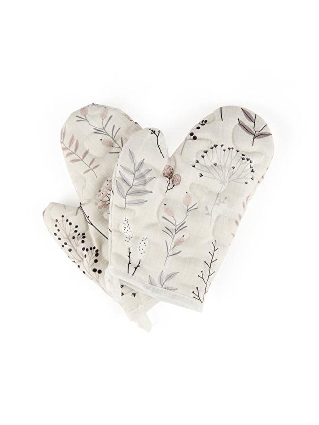 Soft Maria 2'li Fırın Eldiven Seti - Gri - 26x18 cm-2