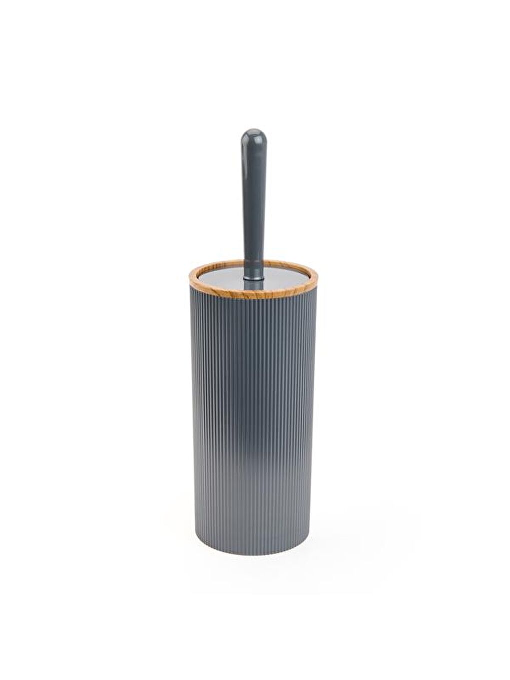 Bath Ahşap Desenli 5’li Banyo Seti - Antrasit-2