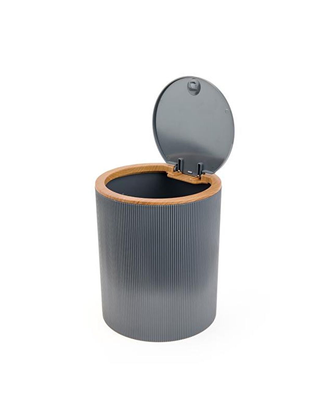 Bath Ahşap Desenli 5’li Banyo Seti - Antrasit-3