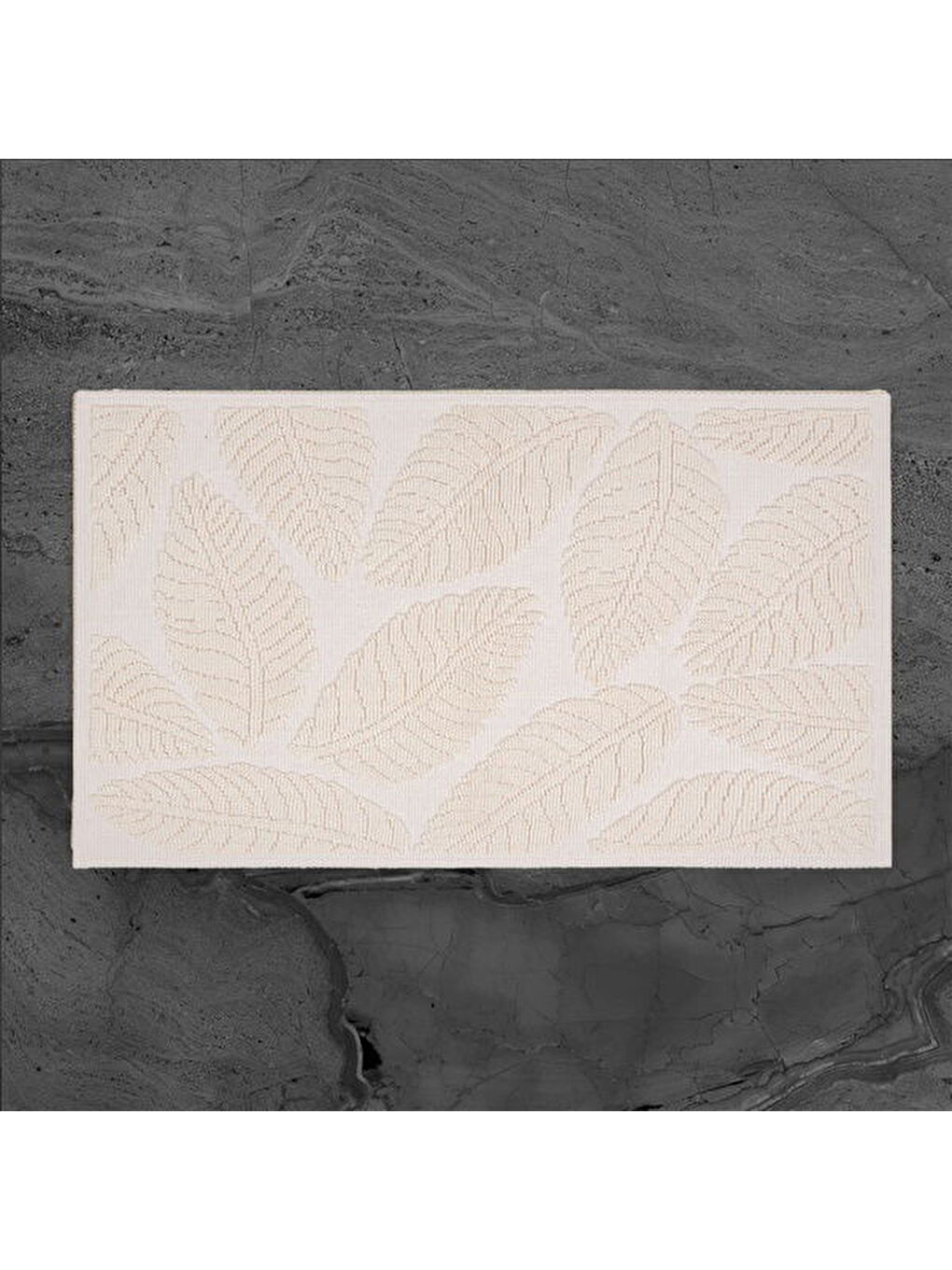 Soft Big Barg 2'li Banyo Paspası - Ekru - 60x100 cm + 50x60 cm-1