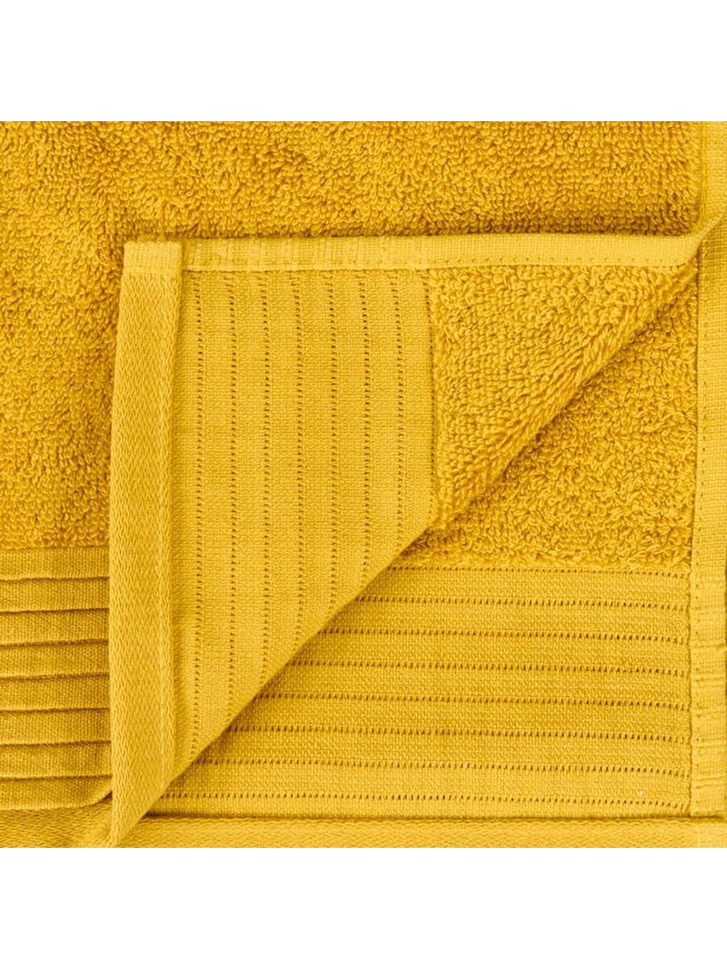 Kahverengi Soft Premium Yüz Havlusu - Hardal - 50x90 cm-3