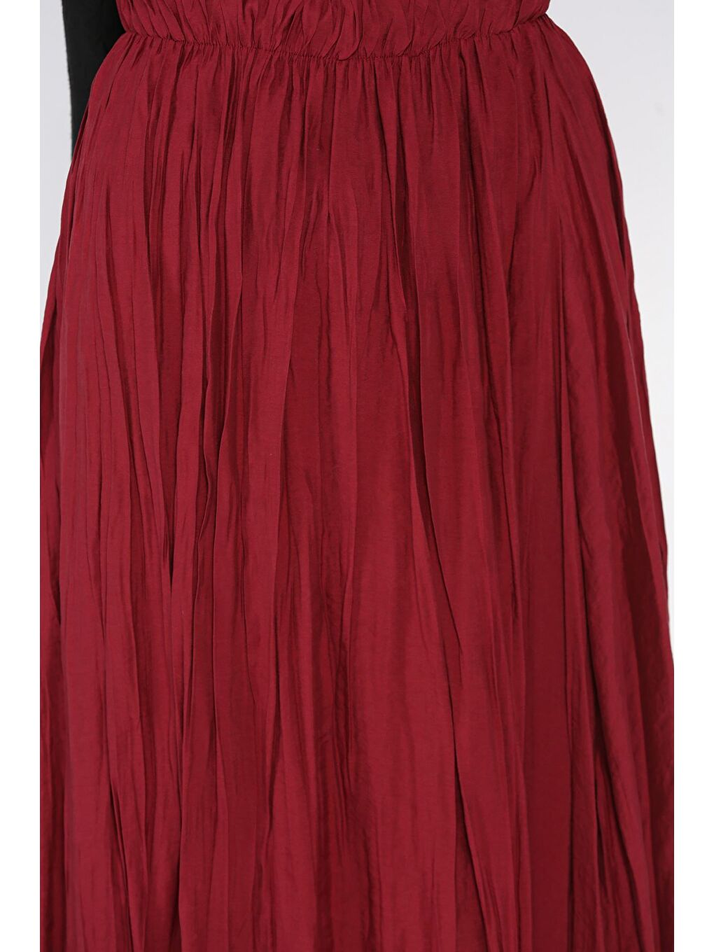 Bordo Bel Lastikli Tesettür Etek-6