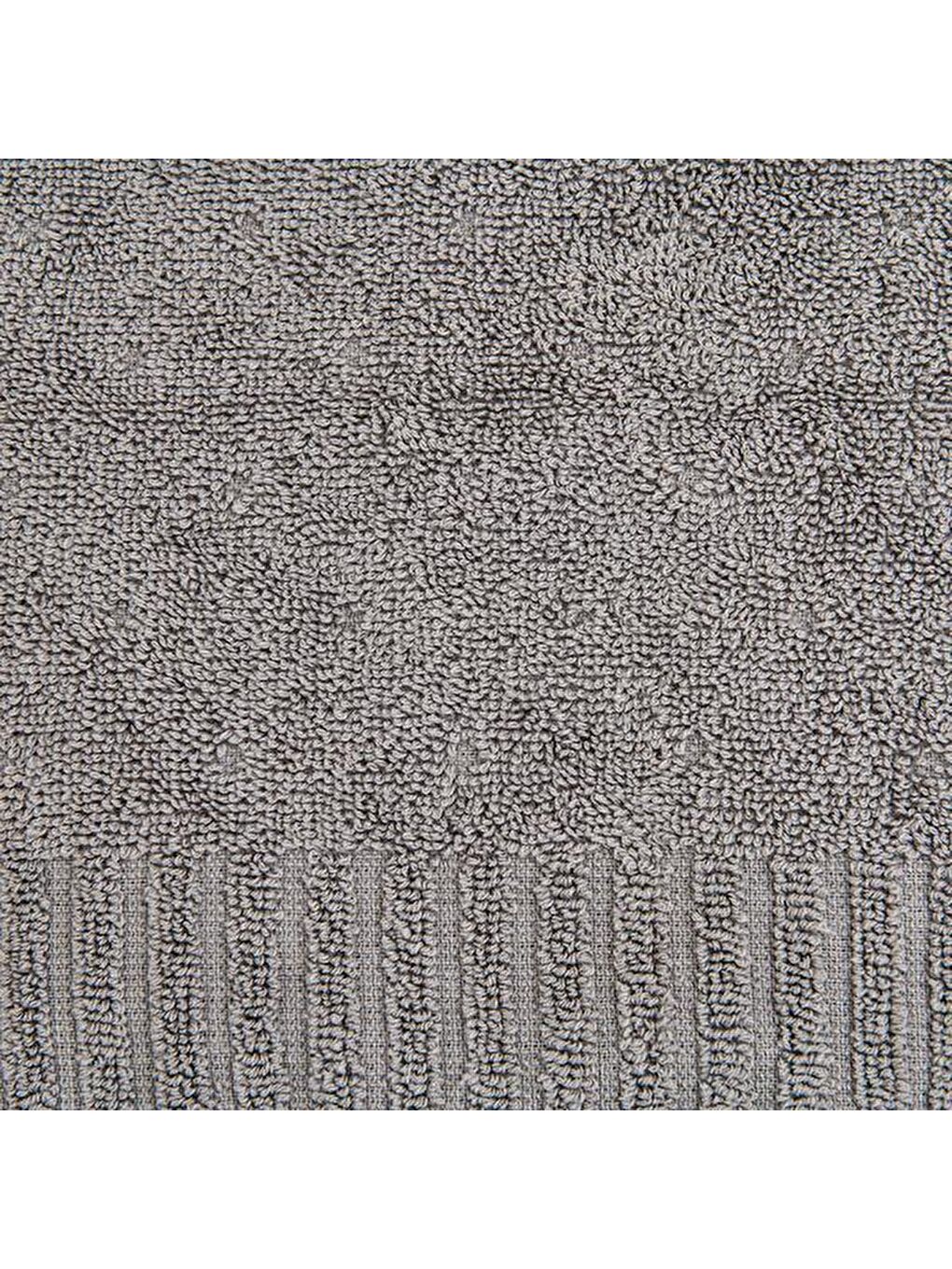 Soft Patte Banyo Havlusu - Gri - 70x140 cm-1