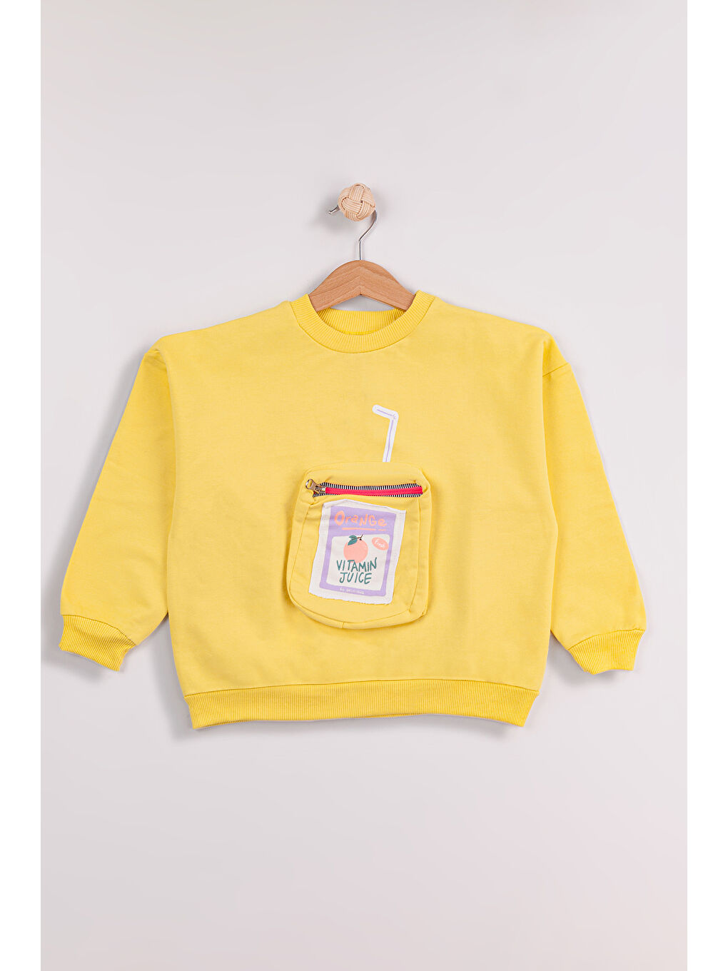 MİSSTUFFY Sarı Kız Çocuk 2'li Paket Basic Sweatshirt - 2