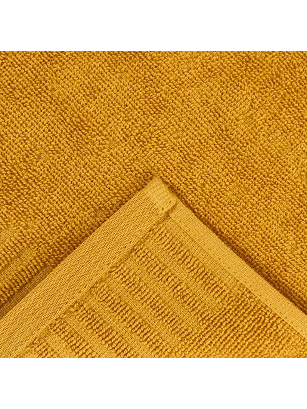 Kahverengi Soft Patte 2'li Havlu Seti - Hardal - 30x30 cm-2