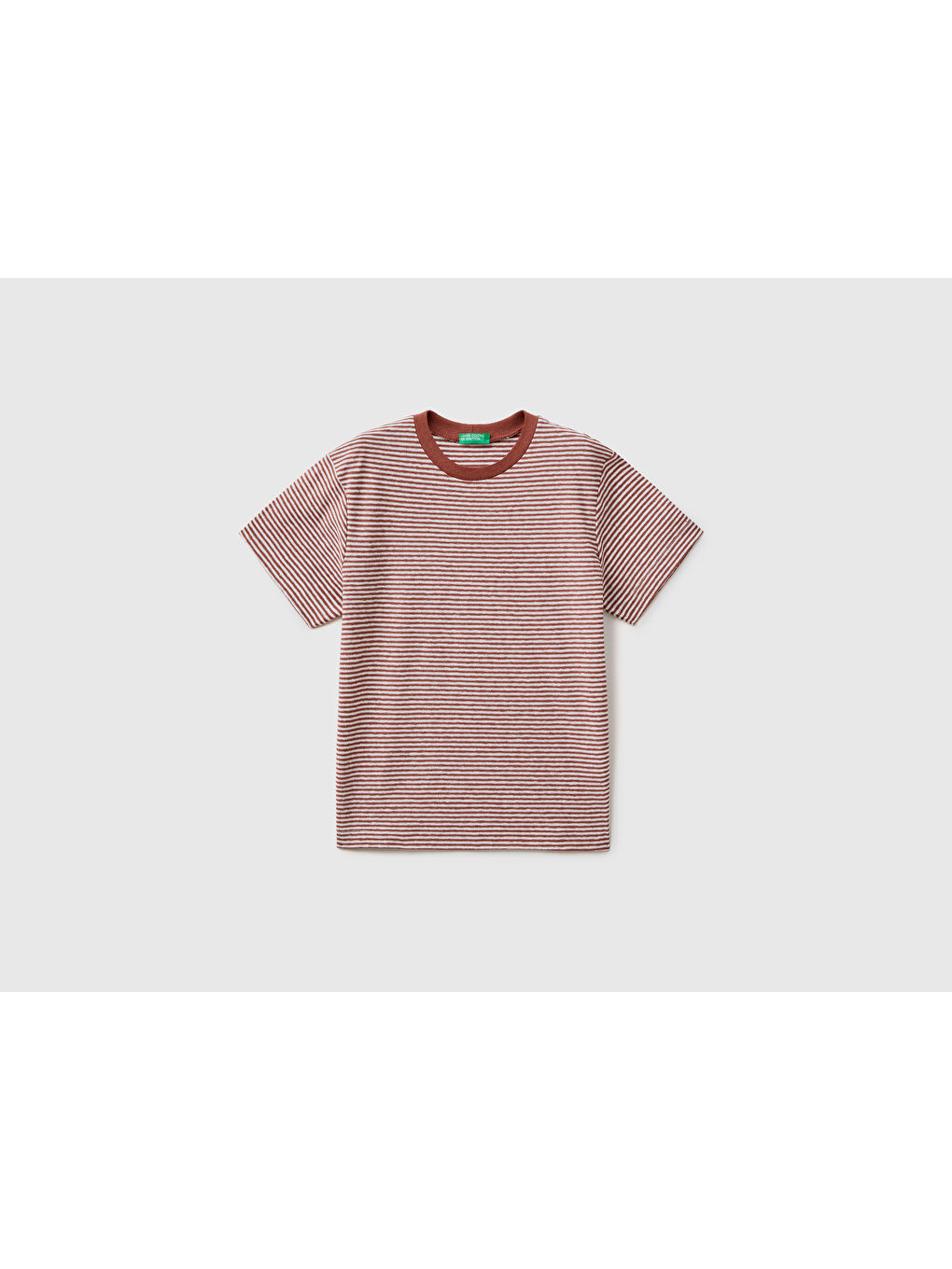 United Colors Of Benetton Erkek Çocuk Bordo Mix Çizgili T-Shirt