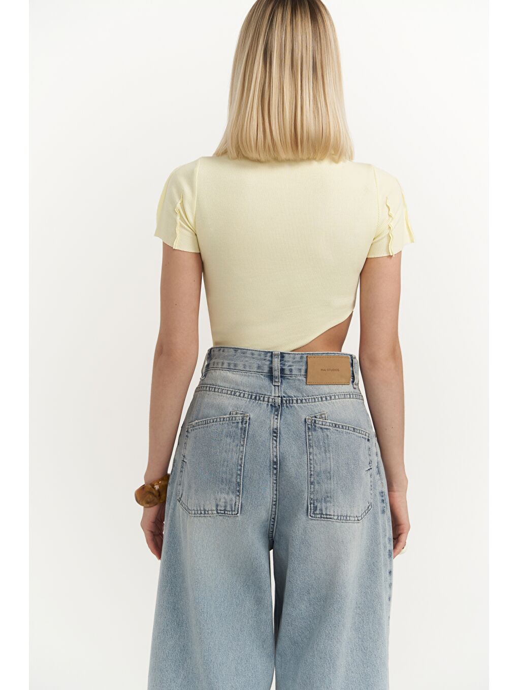 Cyrus Pile Detay Mavi Jean Pantolon-7