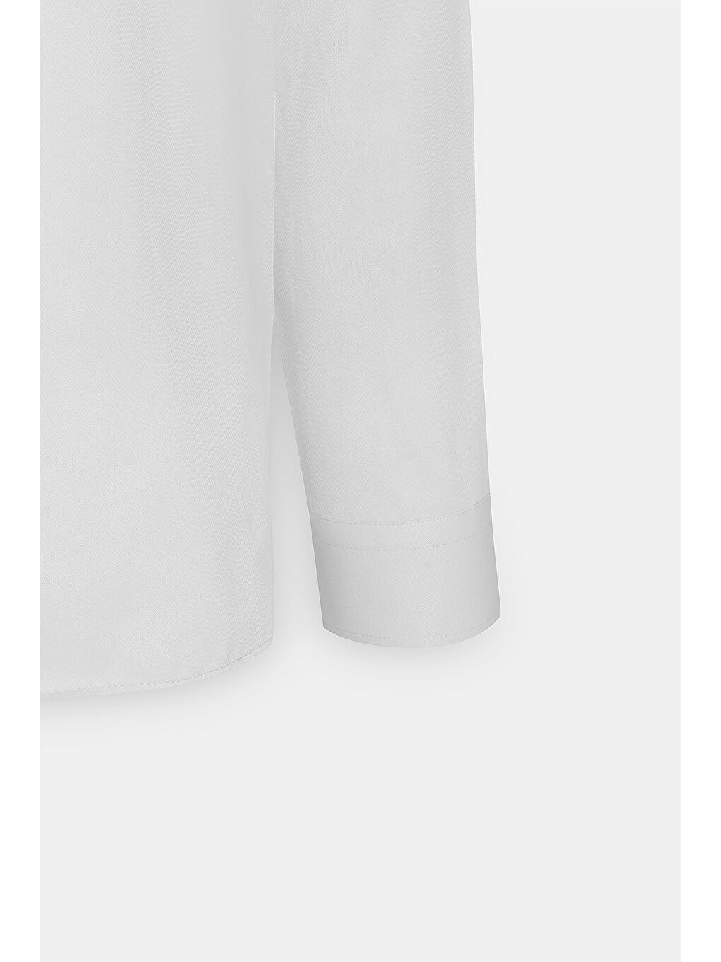 Erkek Beyaz Kolay Ütülenebilir Slim Fit Dar Kesim İtalyan Yaka Armürlü Basic Gömlek-7