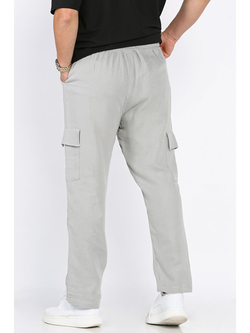 Gri Kargo Cepli Erkek Pantolon-2