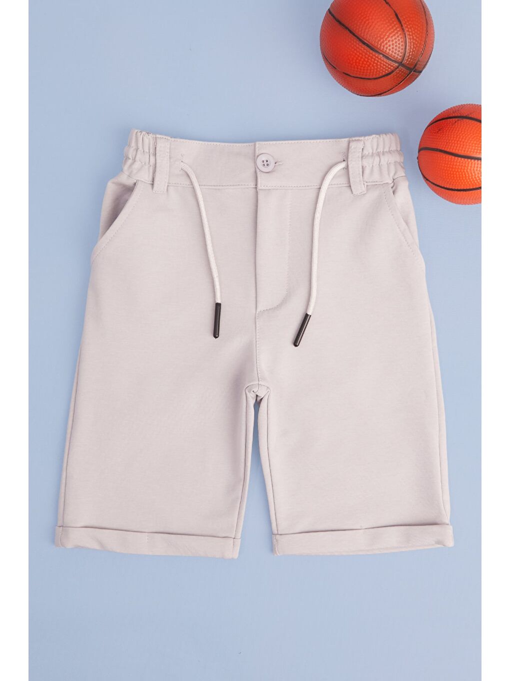 Gri Beli Bağlamalı Duble Paça Erkek Çocuk Kapri