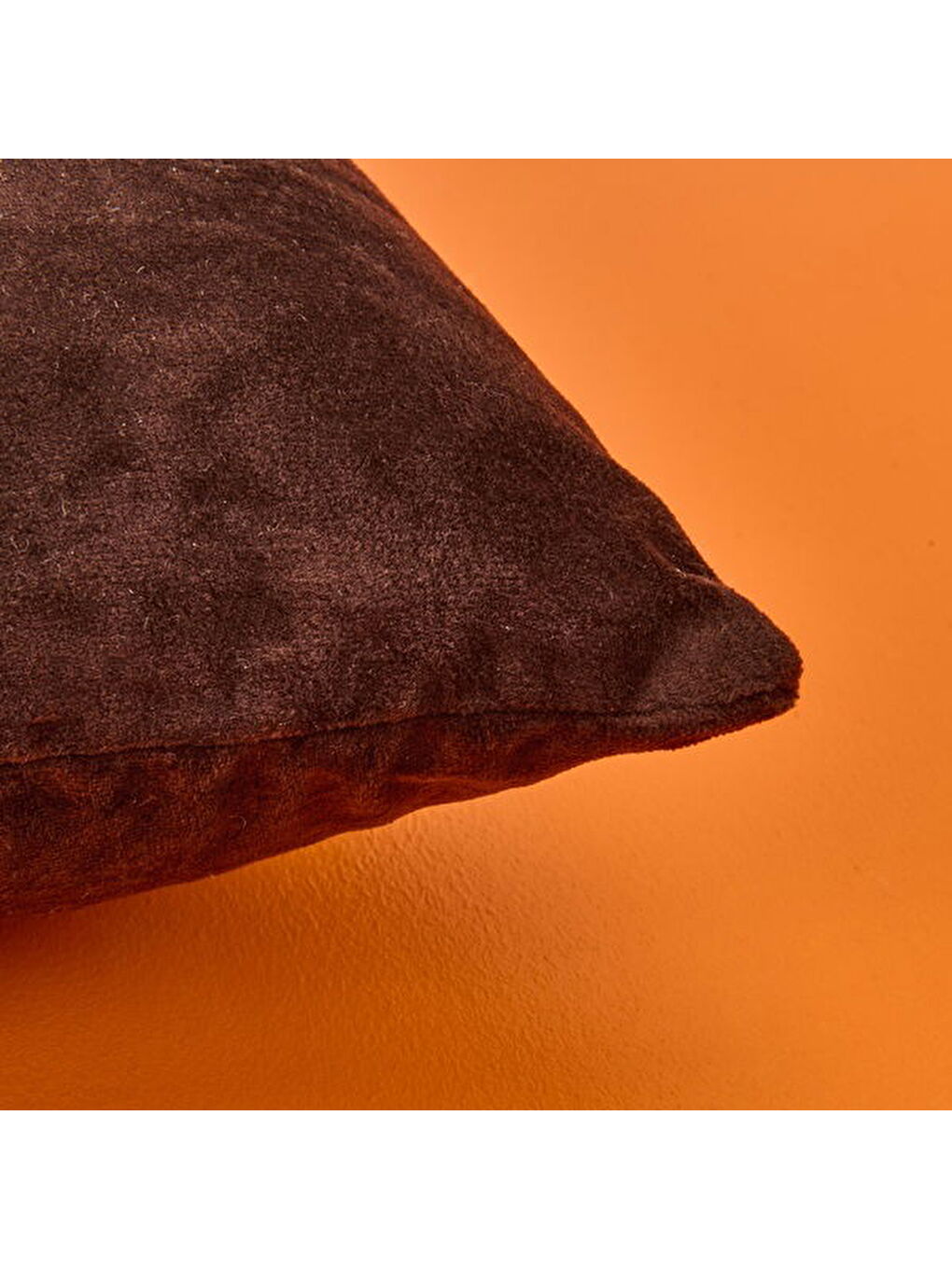 Soft Flora Kadife Kırlent - Kahverengi - 43x43 cm-3