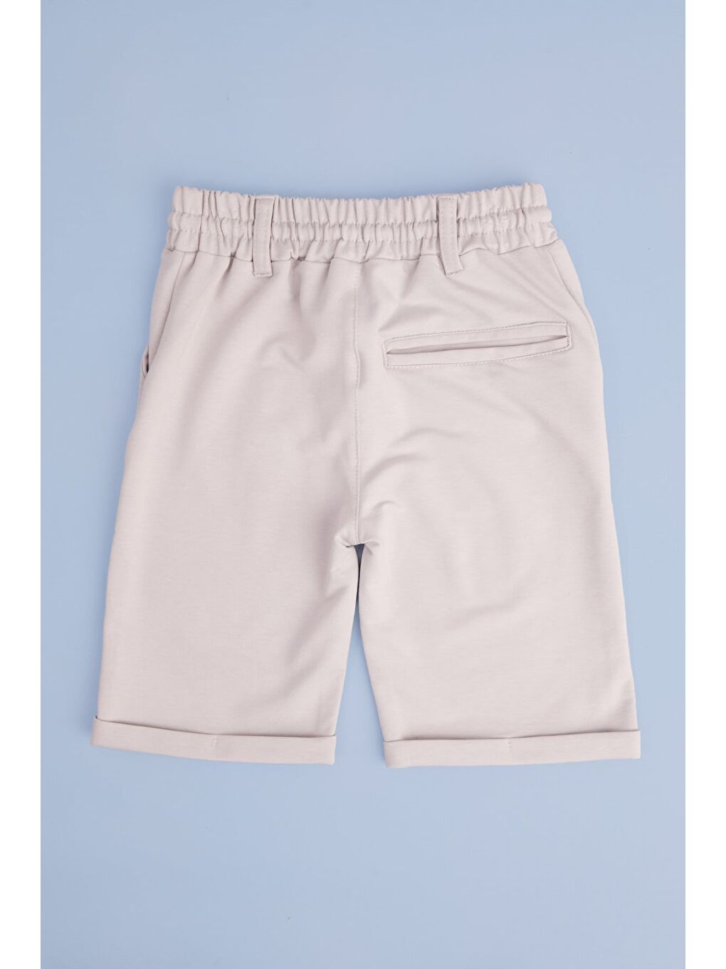 Gri Beli Bağlamalı Duble Paça Erkek Çocuk Kapri-1