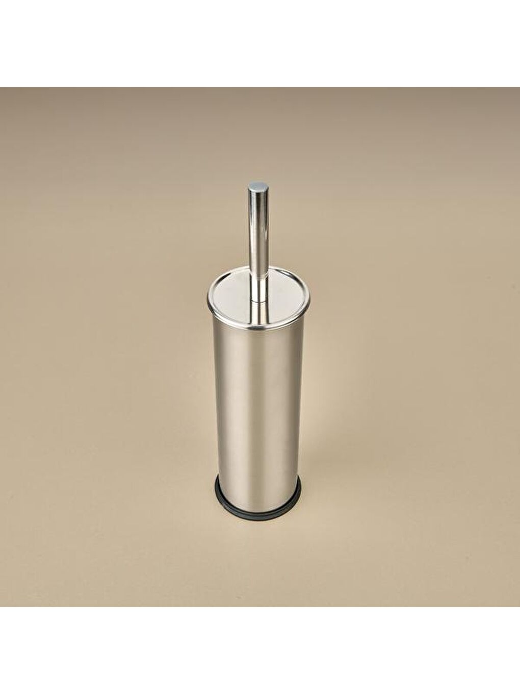 Ekru Bath Akıllı Kapaklı Tuvalet Fırçası - Krom - 36 cm-2