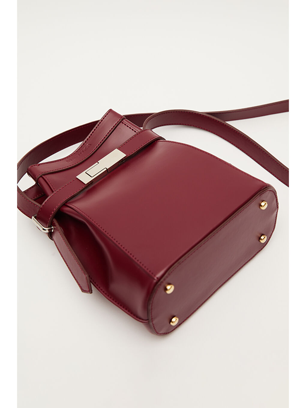 Mılo Deri Baget Çanta Bordo-1