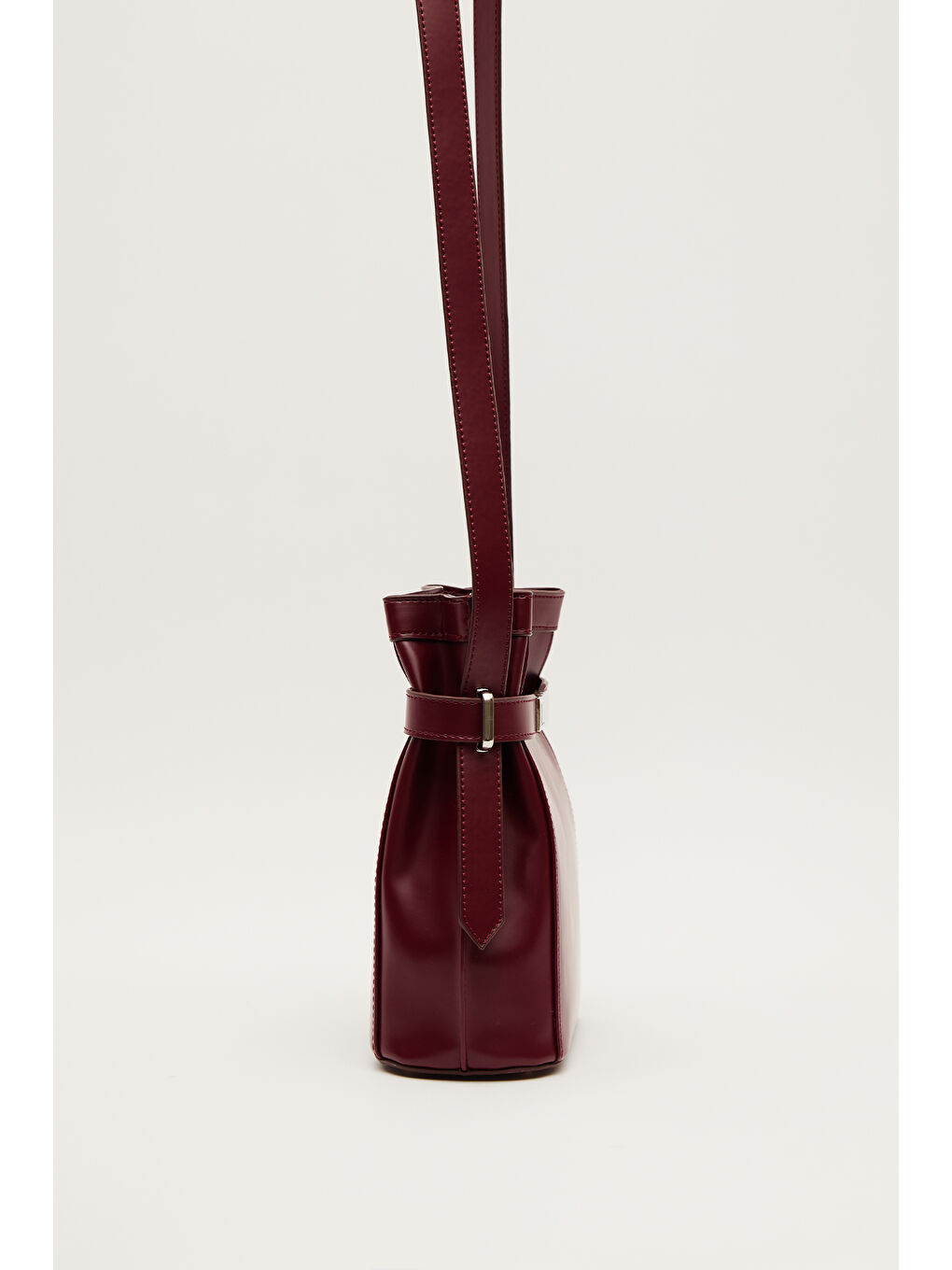 Mılo Deri Baget Çanta Bordo-4