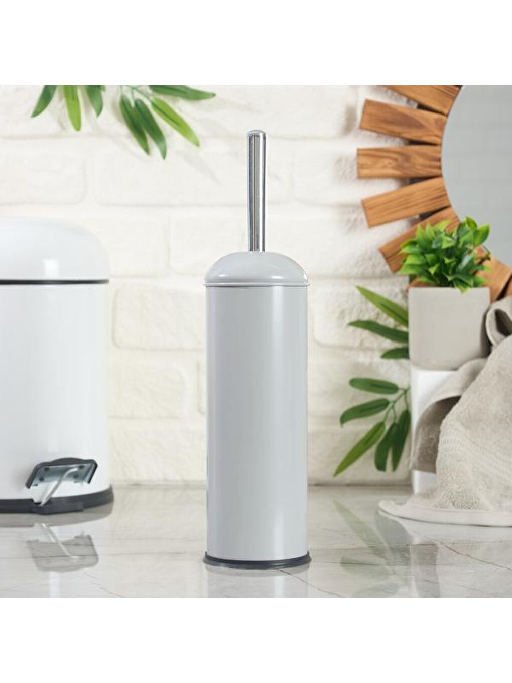 Bath Bon Tuvalet Fırçası - Gri - 40 cm-4