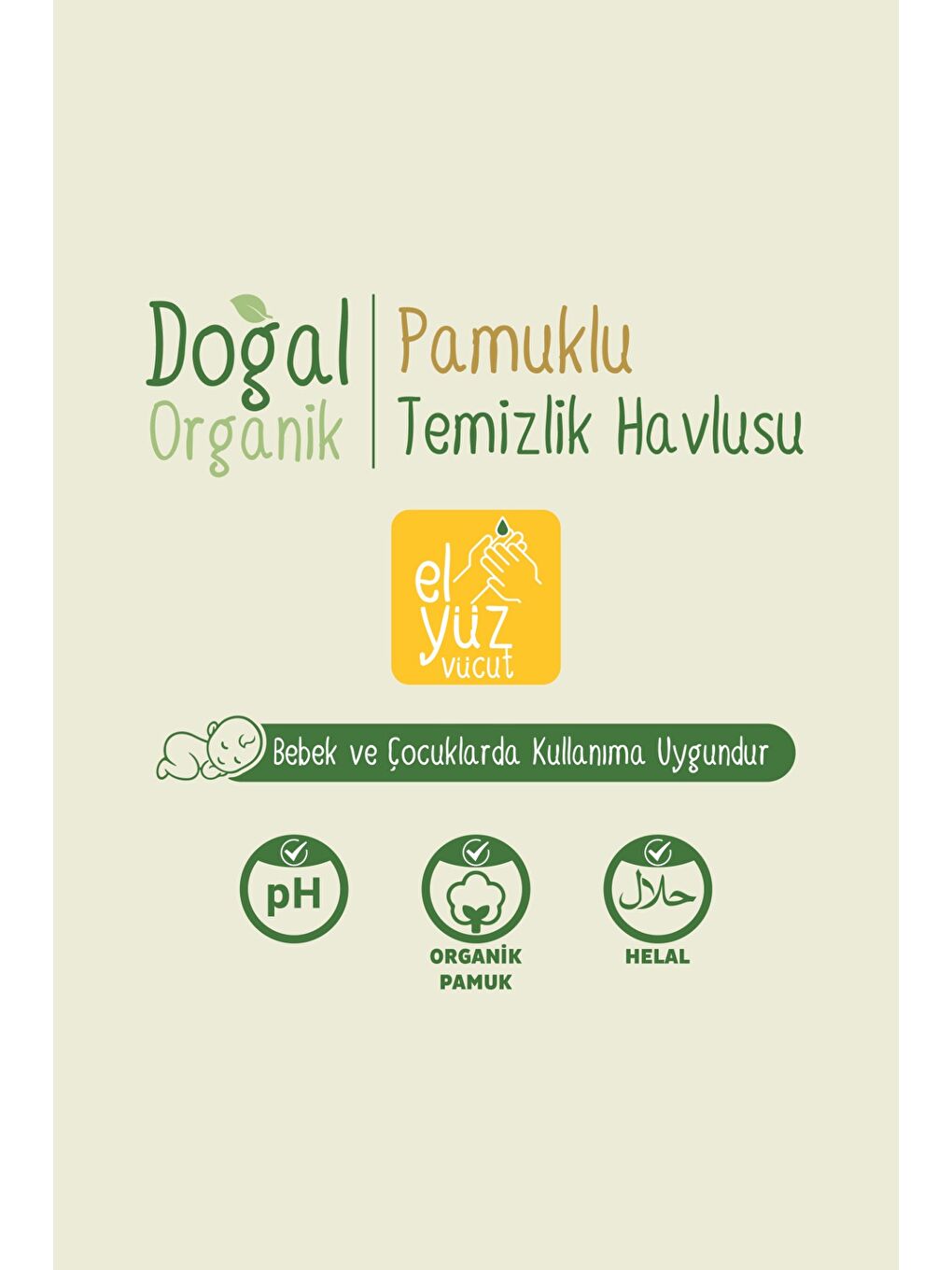 Doğal Organik Pamuklu Temizlik Havlusu 6X50 (300 Yaprak)-3