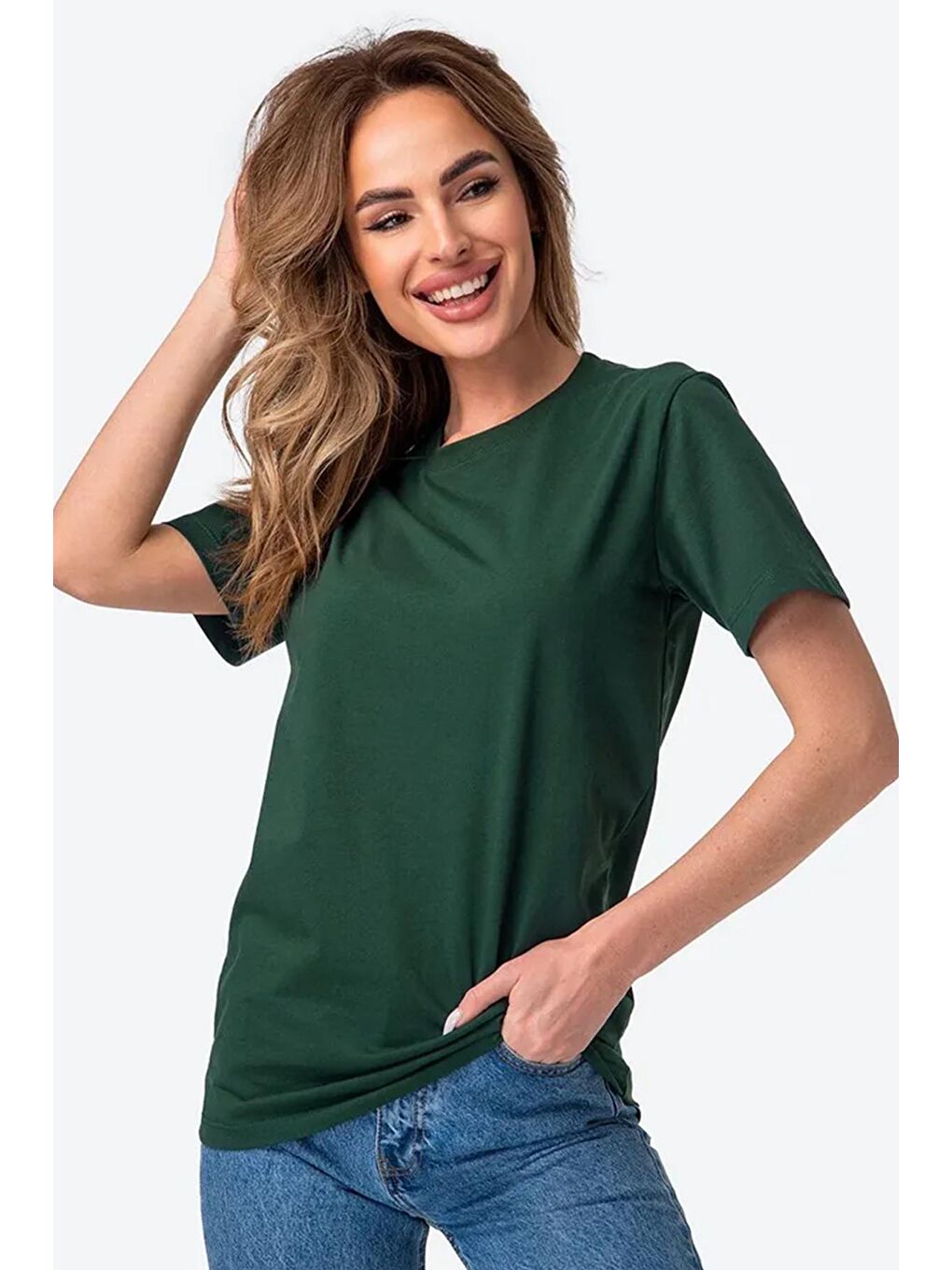 uyguntarz Yeşil Unisex Pamuklu Oversize Basic Tshirt