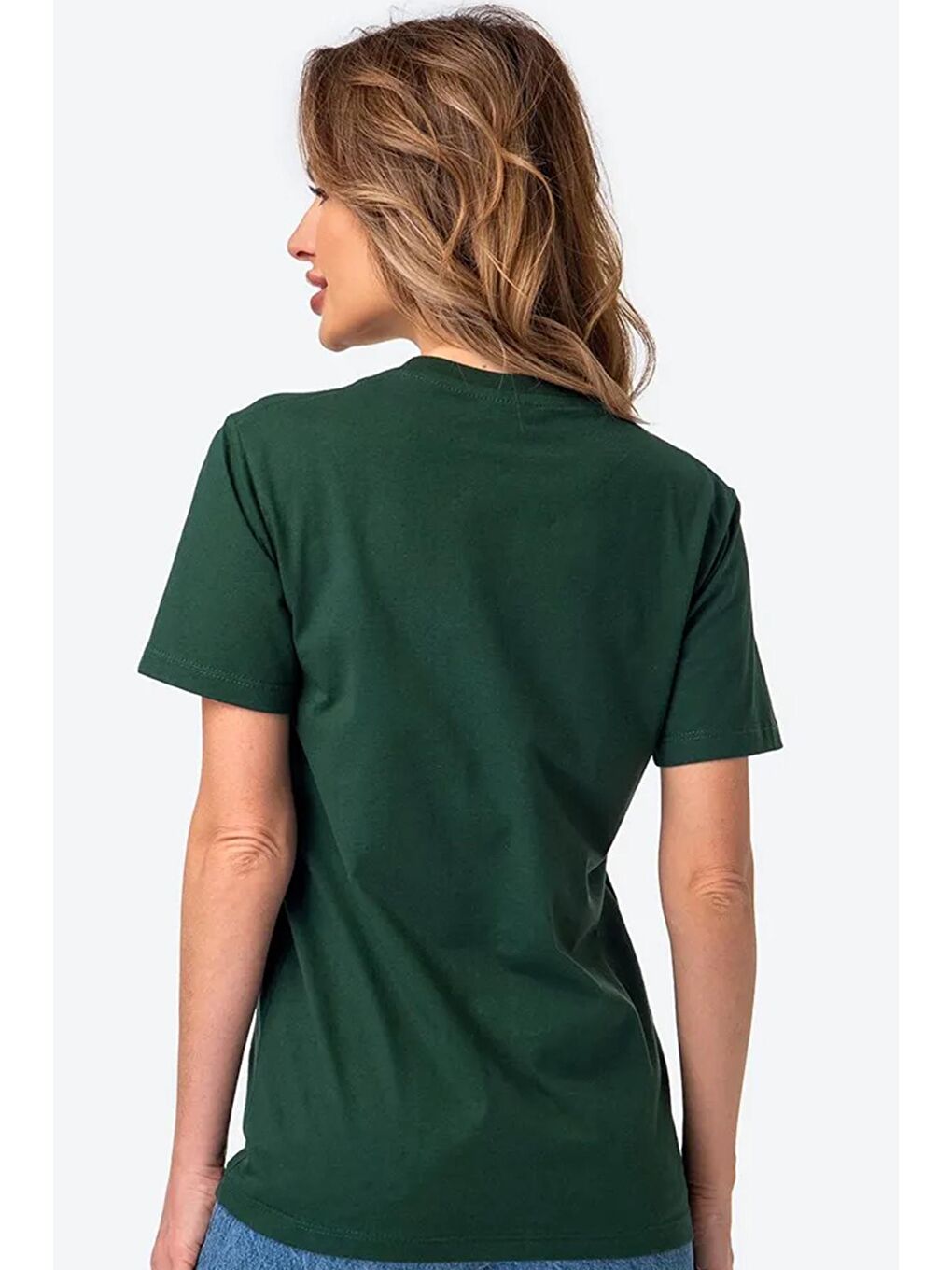 uyguntarz Yeşil Unisex Pamuklu Oversize Basic Tshirt - 1