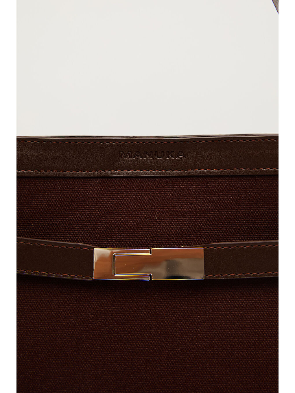 Mılo Kanvas Baget Çanta Kahverengi-3