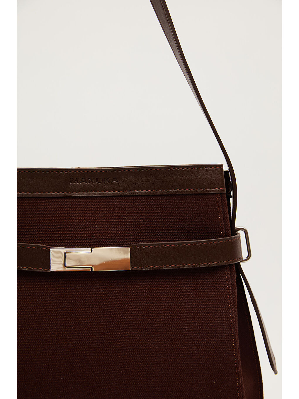 Mılo Kanvas Baget Çanta Kahverengi-4