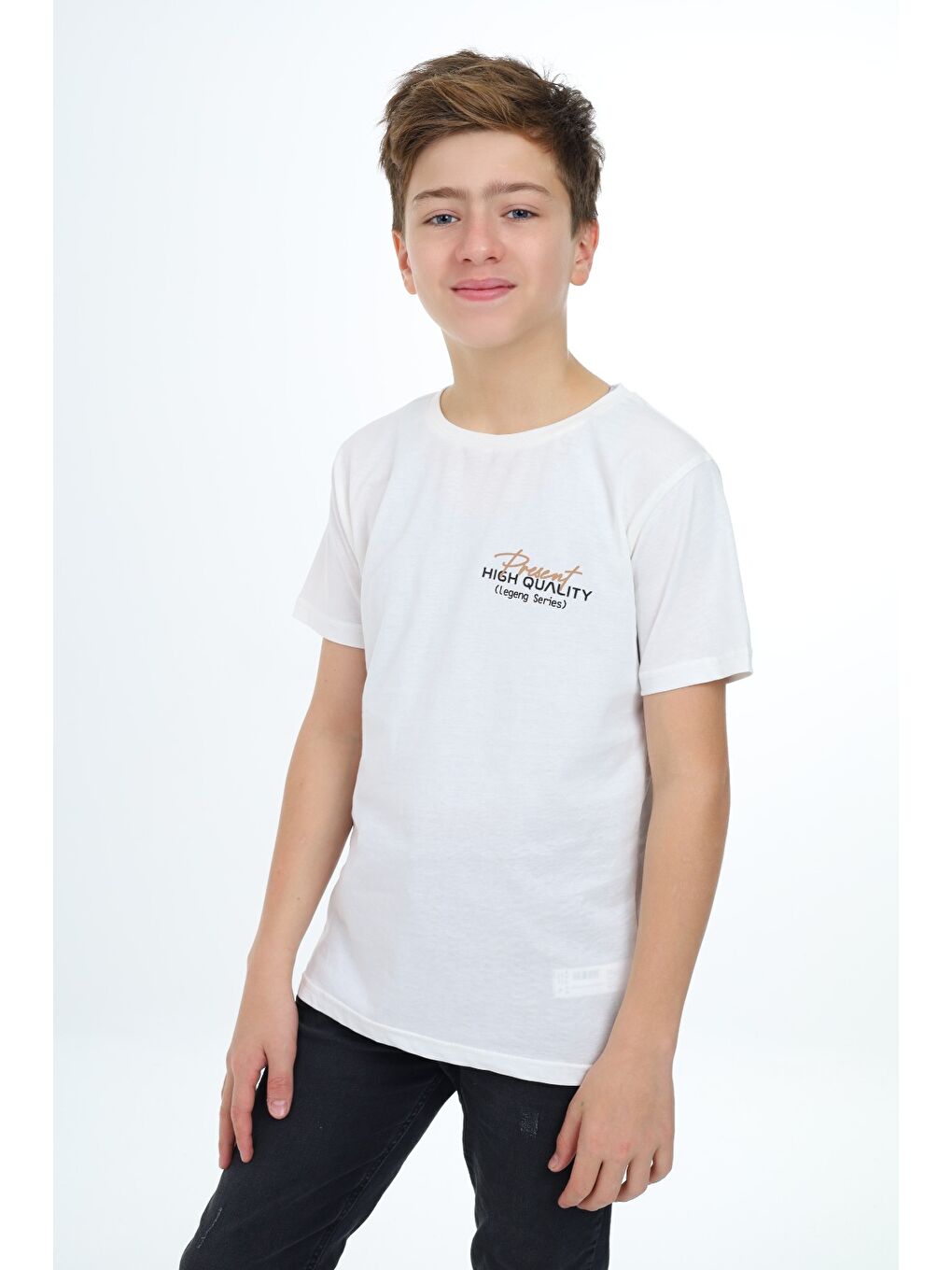 Ekru Erkek Çocuk Baskılı Tişört-2