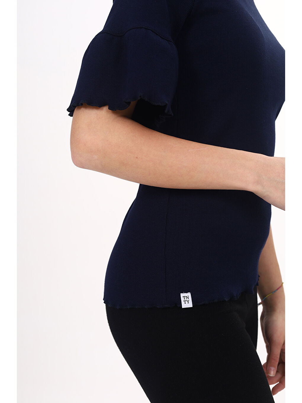 Lacivert Kız Çocuk Okul Tişört-3