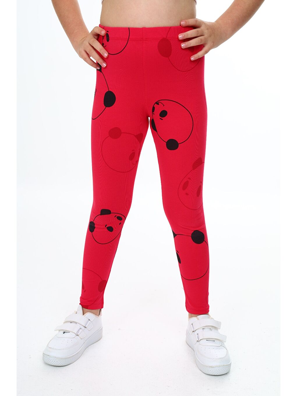 Fuşya Kız Çocuk Baskılı Tayt-1