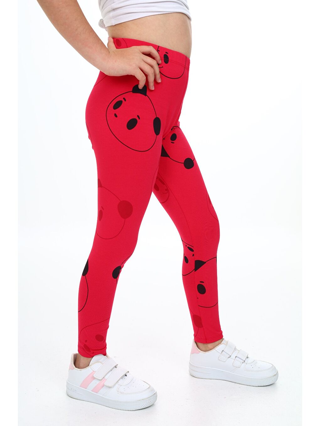 Fuşya Kız Çocuk Baskılı Tayt-3