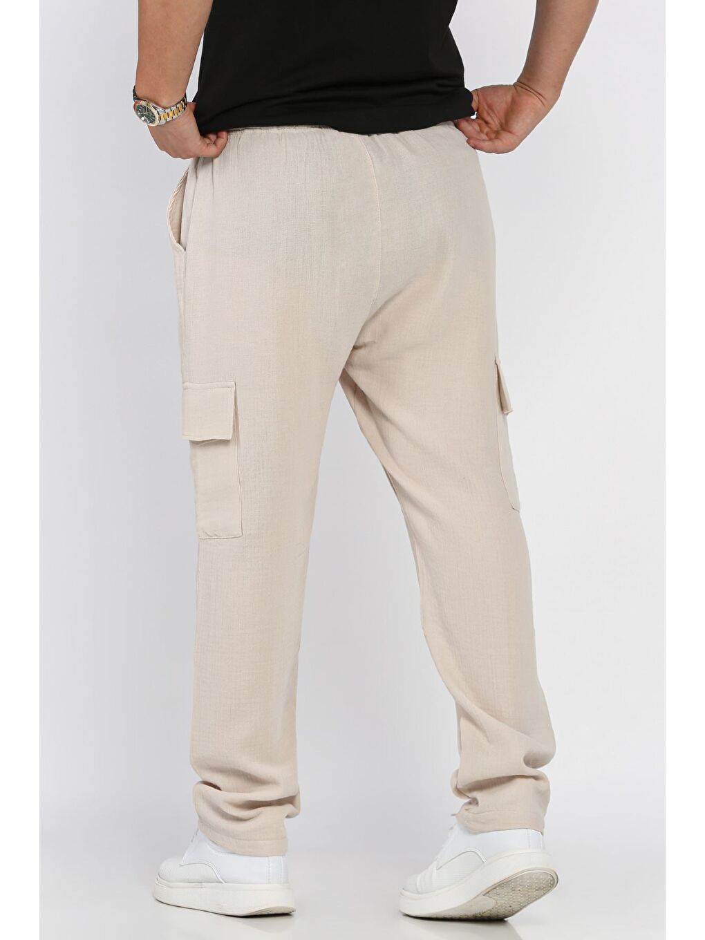 Bej Kargo Cepli Erkek Pantolon-2