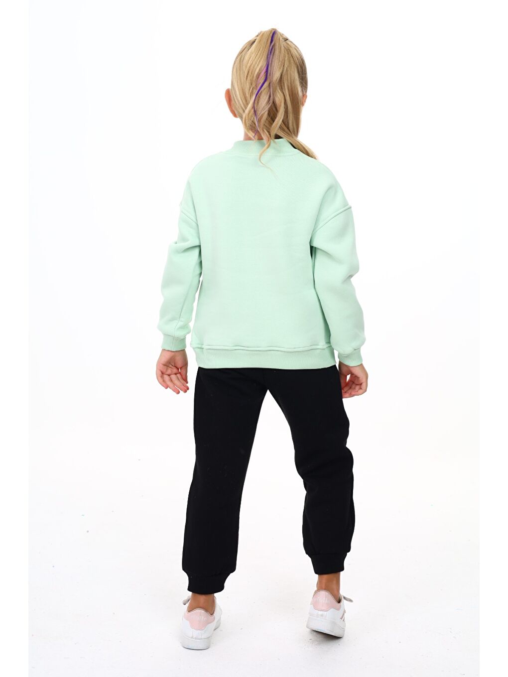 Yeşil Kız Çocuk Nakışlı Eşofman Takım-3