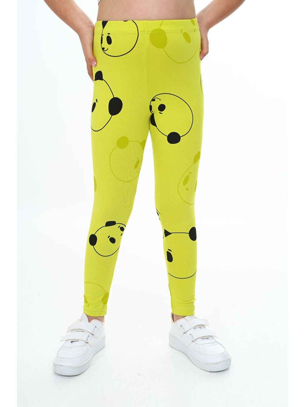 Yeşil Kız Çocuk Baskılı Tayt-1