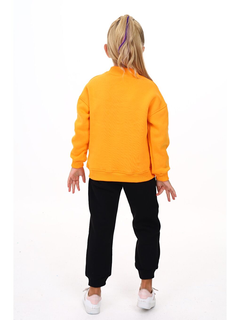 Sarı Kız Çocuk Nakışlı Eşofman Takım-4