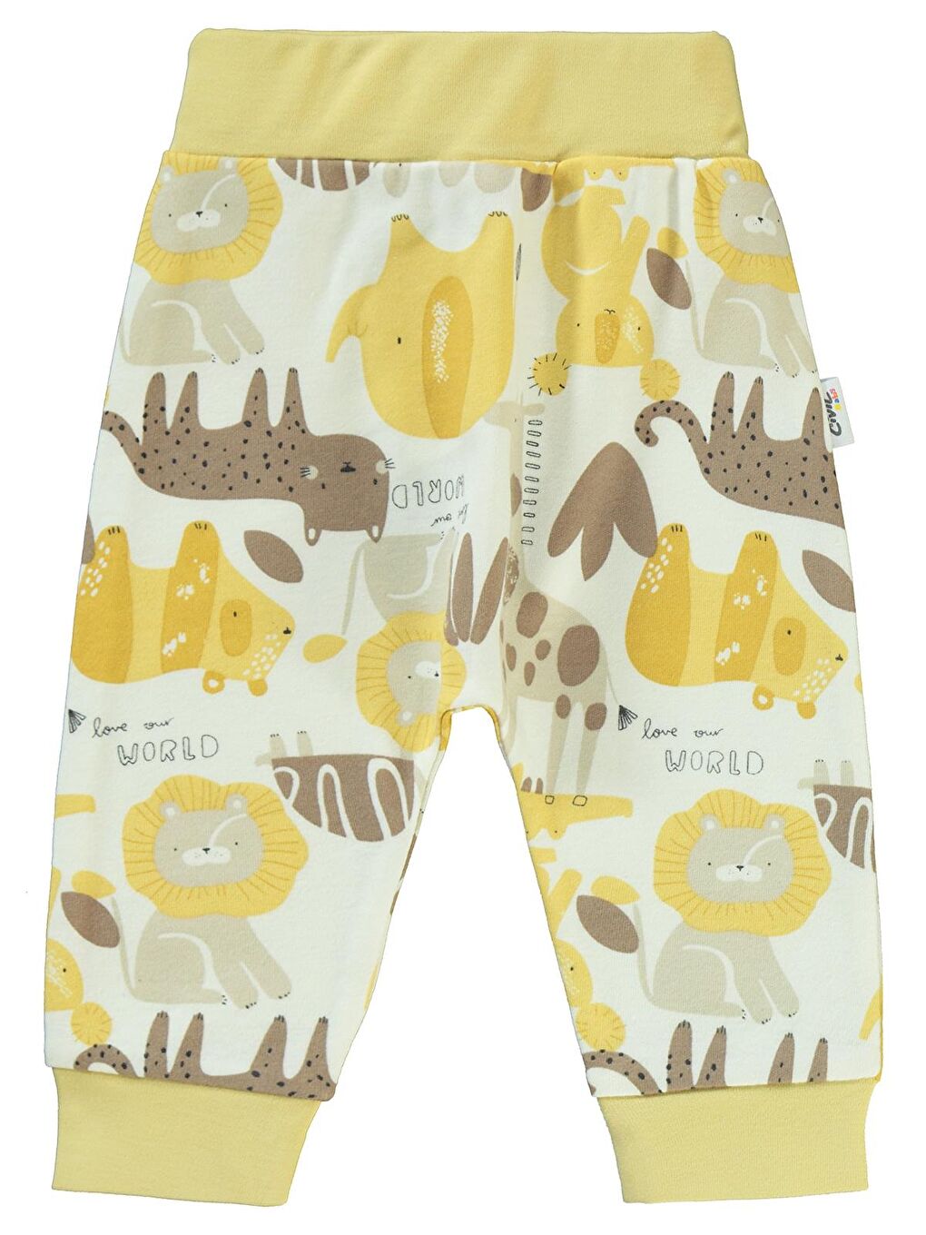 Kahverengi Baby Erkek Bebek 2'li Patiksiz Tek Alt 3-12 Ay Hardal-1