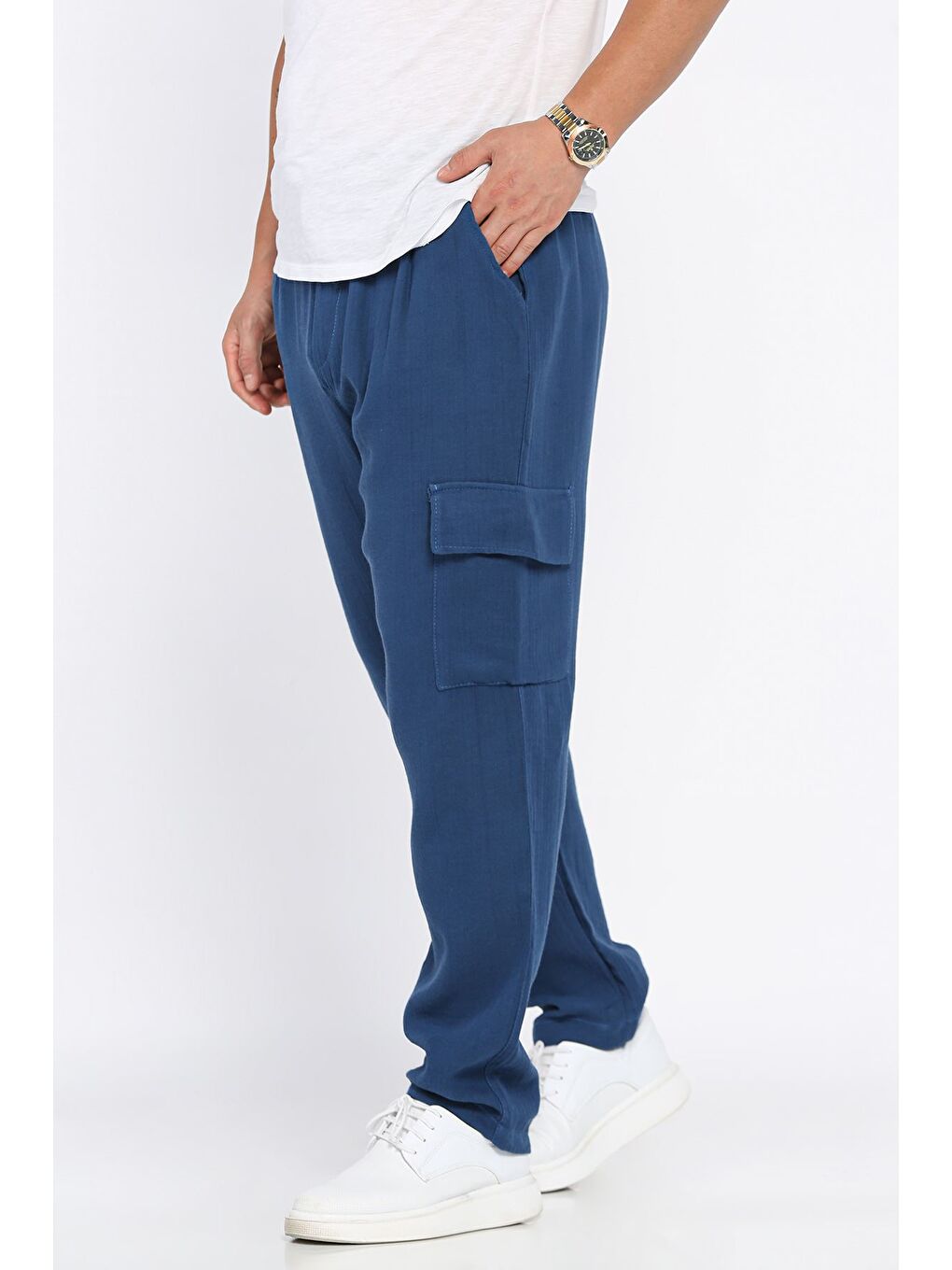 İndigo Kargo Cepli Erkek Pantolon-1