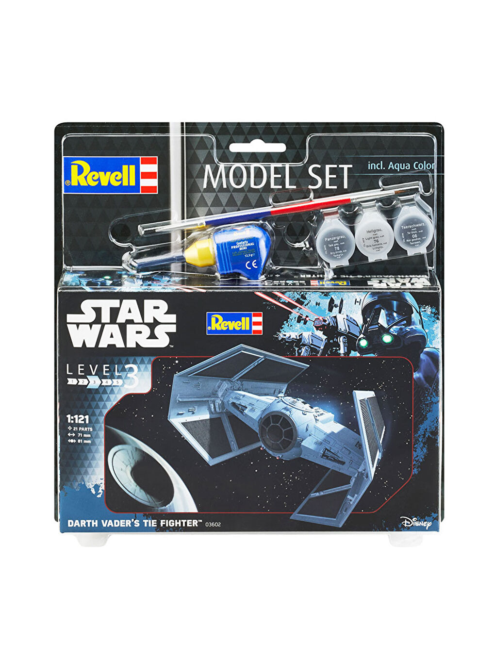 Revell Renksiz Maket 1:121 Model Set Star Wars D Vaders Tie F 63602