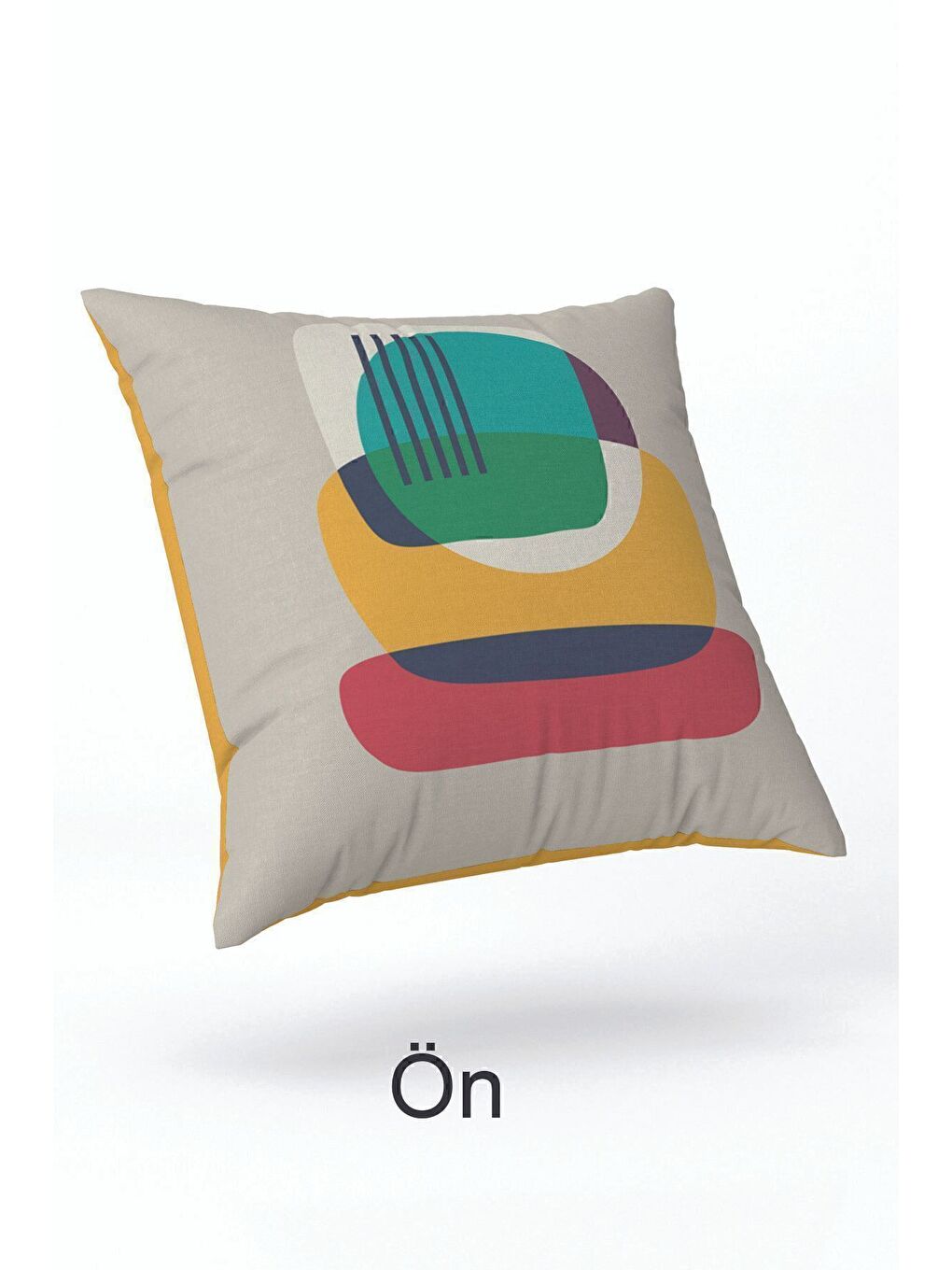 Bej Kadife 43x43 Cm Kırlent Kılıfı Dekoratif Yumuşak Salon Soyut-2