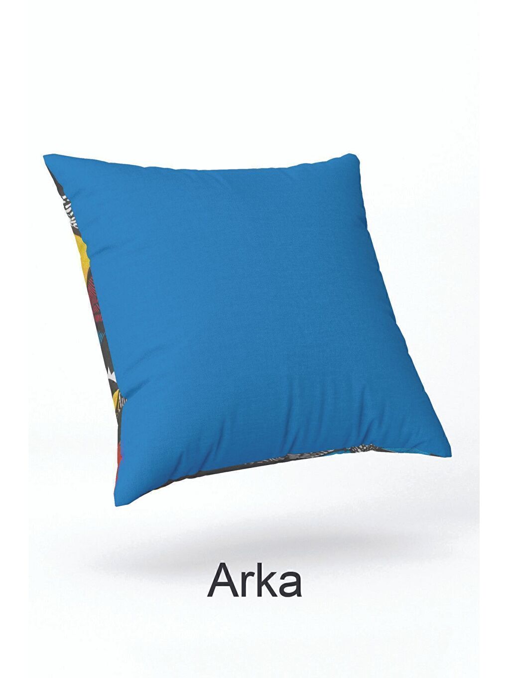 Kırmızı Kadife 43x43 Cm Kırlent Kılıfı Dekoratif Yumuşak Salon Soyut Yüz-3