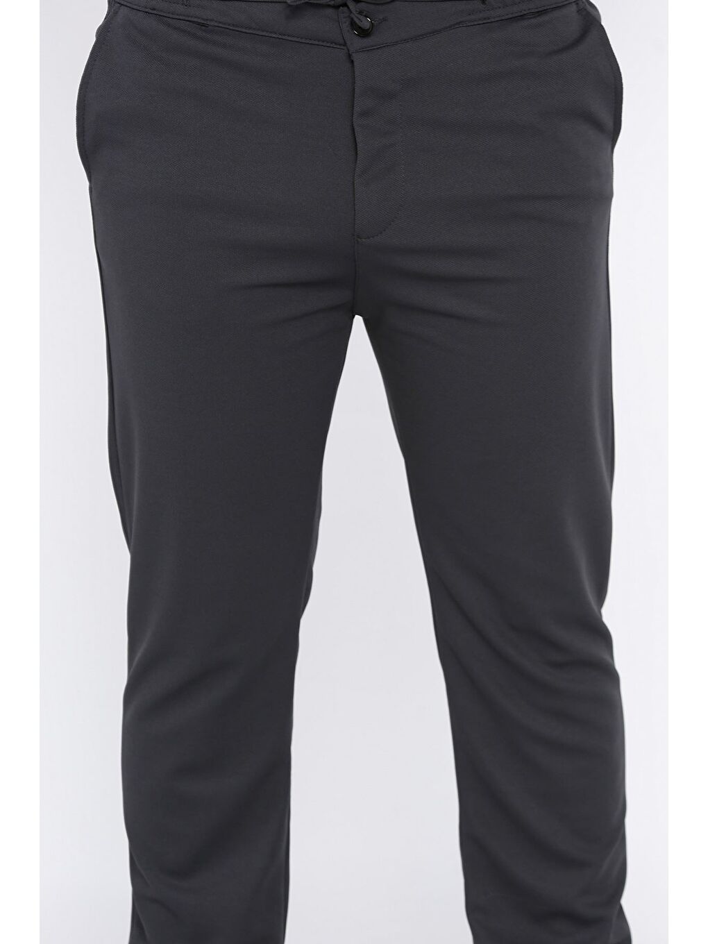 Gri Erkek Bel Bağlamalı Pantolon-3