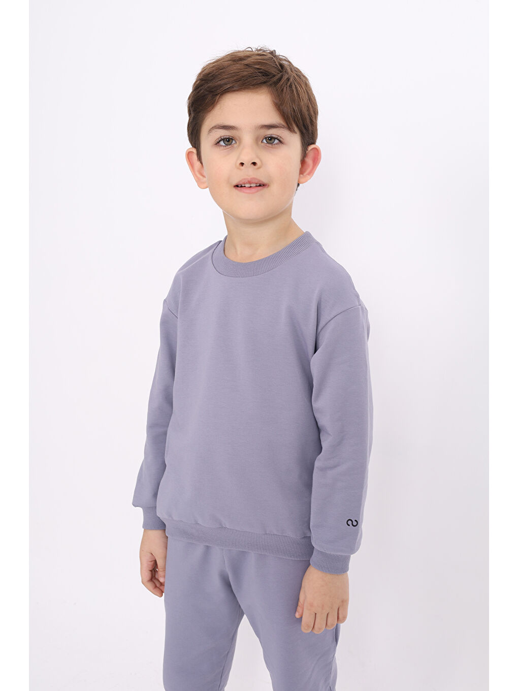 Gri Kız Çocuk Baskılı Sweatshirt-4