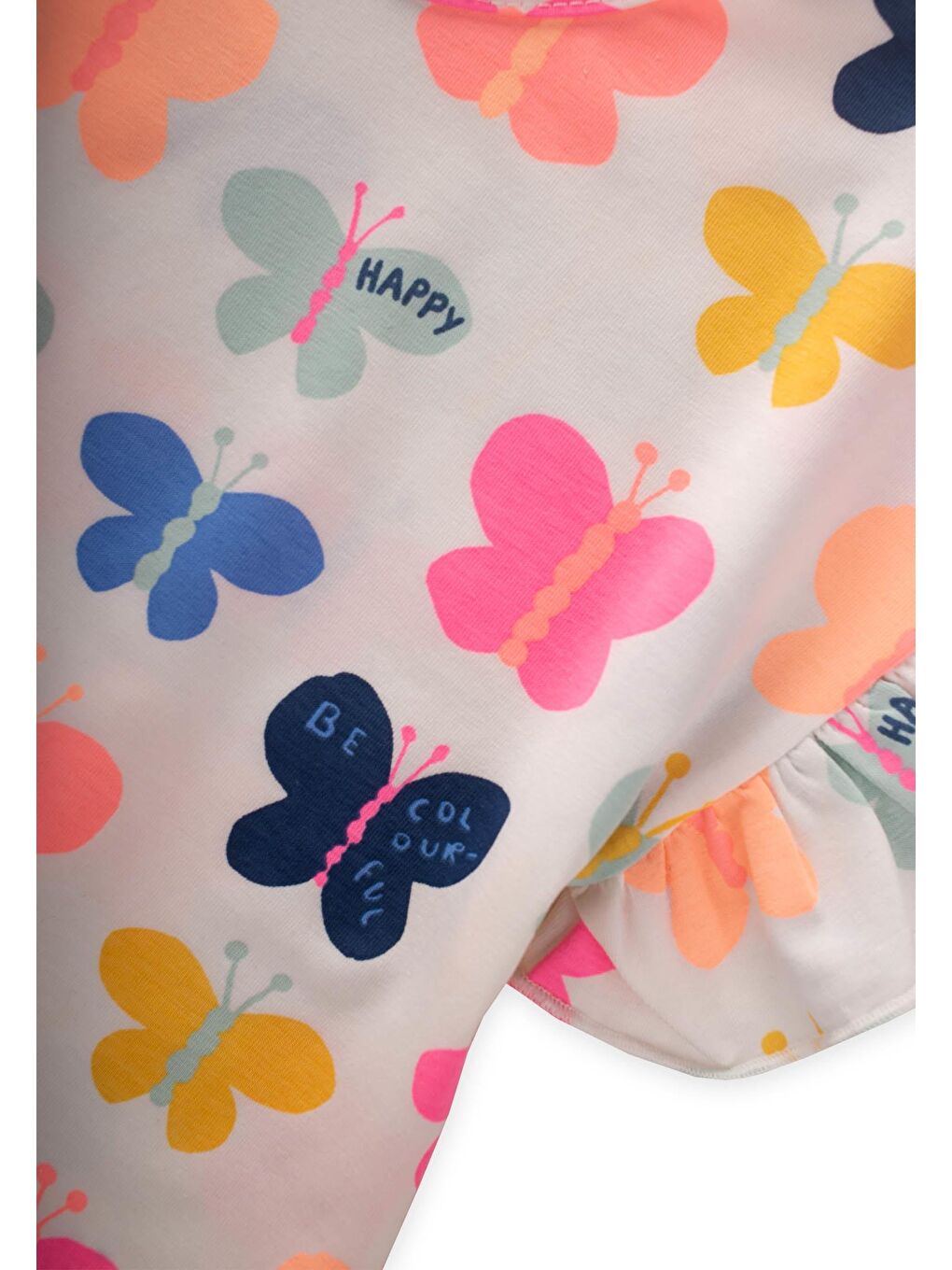 Ekru Kız Çocuk Baskılı Takım-2