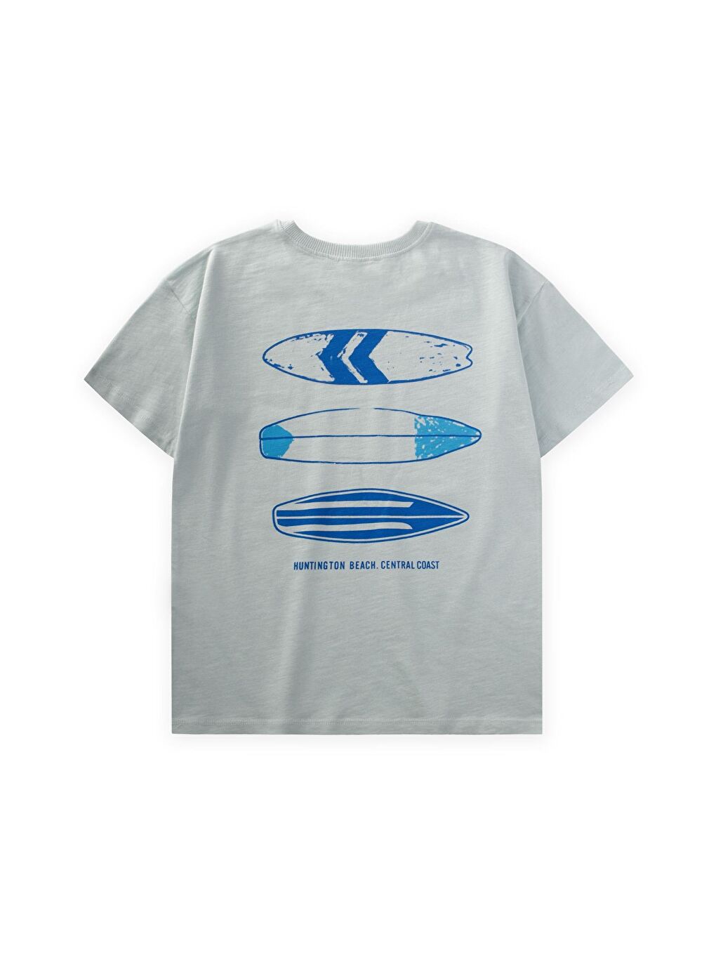 Ön Arka Baskılı T-Shırt 8-12 Yaş Mint Yeşil-1